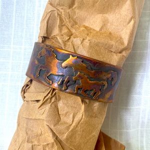 Horse Cuff Copper Cowgirl